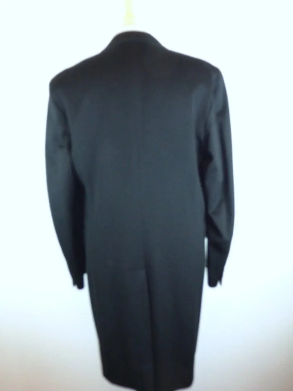 LUCIEN PELLAT FINET black Cashmere wool long Dress COAT skull lining i40 M / L